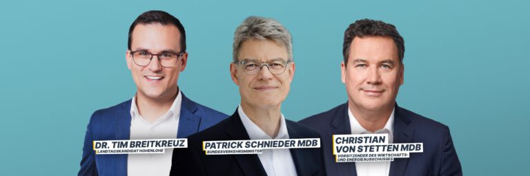 Hohenlohebahn, A6 und Co: Verkehrspolitischer Dialog mit Bundesverkehrsminister Patrick Schnieder MdB in Künzelsau